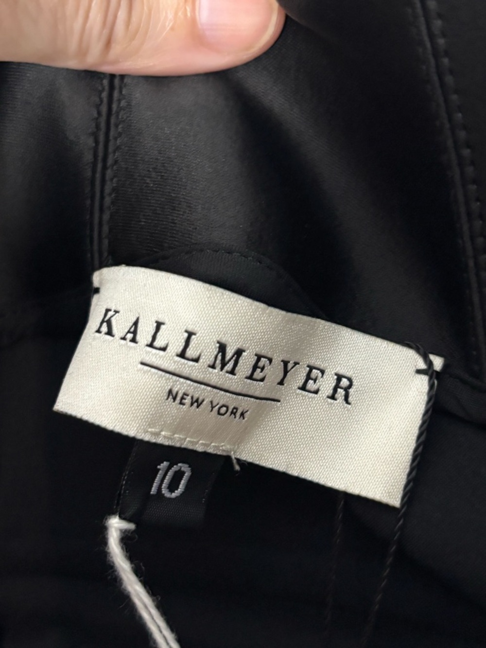 NWT KALLMEYER Madelynn Classic Black Satin Wide Leg Trousers Size 10 - Picture 5 of 10